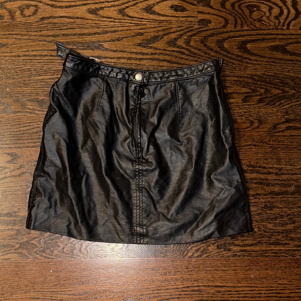 Free People Leather Mini Skirt - Picture 1 of 3